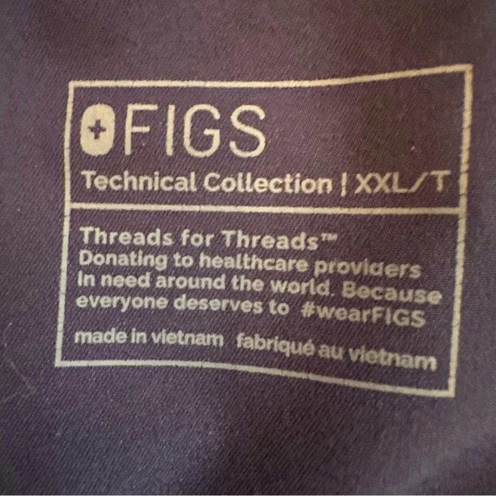 (2) Figs Technical Collection Navy Scrubs Size XXL Tall Two Pairs